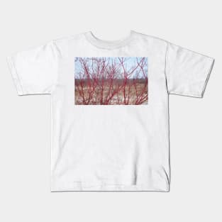 Red Vines in Winter Kids T-Shirt